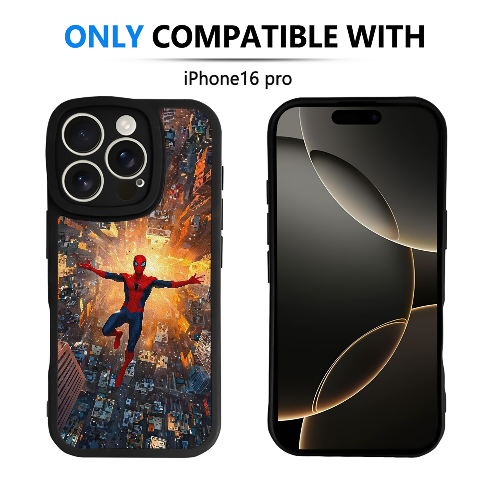 Spider Man スパイダーマン 【iPhone 16シリーズ対応】シリコンスマホケース（レザー調） 材質：シリコン